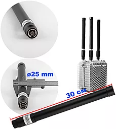 Антенна всенаправленная, 720-850 MHz, 100W, 3-7 dBi, d-25 mm, 30 см, N-J - фото Антенна всенаправленная, 720-850 MHz, 100W, 3-7 dBi, d-25 mm, 30 см, N-J