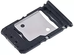 Держатель (лоток) Сим карты Tecno Camon 19 (CI6n) и карты памяти Dual SIM Eco Black