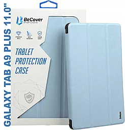 Чехол-книжка Soft Edge BeCover с креплением для стилуса для Samsung Galaxy Tab A9 Plus SM-X210/SM-X215/SM-X216 11.0" Light Blue (710369) 
