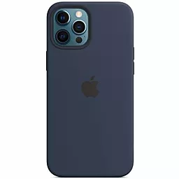 Чехол Apple Silicone Case Full with MagSafe and SplashScreen для Apple iPhone 12 Pro Max  Deep Navy