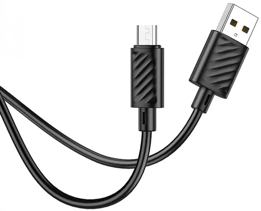 Кабель Hoco X88 USB-A - micro USB 12w 2.4a 2м cable Black - фото 2