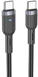 Кабель Hoco U117 USB Type-C - Type-C 60w 3a 1.2м PD cable Black