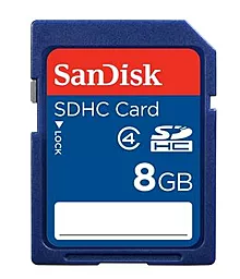 Карта пам'яті SanDisk SDHC 8GB Class 4 (SDSDB-008G-B35) - фото Карта пам'яті SanDisk SDHC 8GB Class 4 (SDSDB-008G-B35)