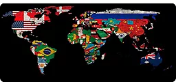 Килимок Voltronic Карта Світу 700x300 Flags (WMF373) - фото Килимок Voltronic Карта Світу 700x300 Flags (WMF373)