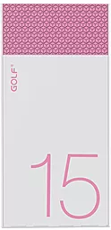 Повербанк GOLF Hive15 15000 mAh White/Pink - фото Повербанк GOLF Hive15 15000 mAh White/Pink