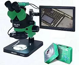 Тринокулярный микроскоп Relife RL M3T-B1 с камерой 48 Mп Full HD с дисплеем 25.4 см (10 inch)