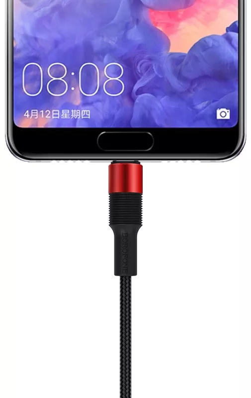 Кабель Borofone BX21 USB-A - Type-C 15w 3a 1м cable Red - фото 4