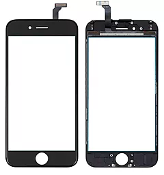 Сенсор (тачскрин) Apple iPhone 6 с рамкой, Black - фото Сенсор (тачскрин) Apple iPhone 6 с рамкой, Black