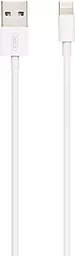 Кабель XO NB47 USB-A - Lightning 12w 2.4a 1м cable White - фото Кабель XO NB47 USB-A - Lightning 12w 2.4a 1м cable White