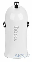 Автомобильное зарядное устройство Hoco Z12 Elite Dual USB + Micro USB Cable White - миниатюра 3