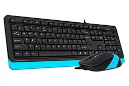 Комплект (клавиатура+мышка) A4Tech Fstyler проводной Black+Blue USB (F1010) - фото Комплект (клавиатура+мышка) A4Tech Fstyler проводной Black+Blue USB (F1010)
