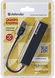 USB хаб Defender Quadro Express Black (83204) - миниатюра 3