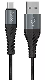 Кабель Hoco X38 Cool USB-A - micro USB 12w 2.4a 1м cable Black - фото Кабель Hoco X38 Cool USB-A - micro USB 12w 2.4a 1м cable Black