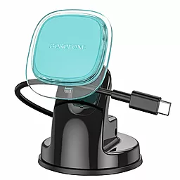 Держатель магнитный Borofone BH83 Clear magnetic Бирюзовый - фото Держатель магнитный Borofone BH83 Clear magnetic Бирюзовый