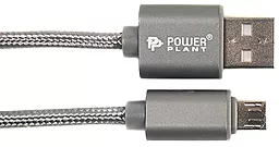 USB Кабель PowerPlant Quick Charge 2M micro USB Cable Grey - мініатюра 3