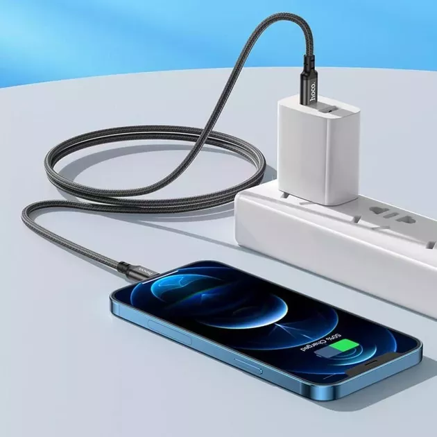 Кабель Hoco X14 Double Speed USB Type-C - Lightning 20w 3a 1м PD сable Black - фото 4