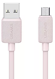 Кабель Usams US-SJ690 USB-A - micro USB 10w 1м cable Pink - фото Кабель Usams US-SJ690 USB-A - micro USB 10w 1м cable Pink