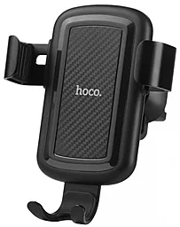 Автодержатель с беспроводной зарядкой Hoco CW12 Delightful Car Wireless Rapid Charger Black