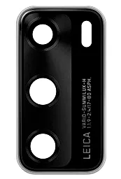 Стекло камеры Huawei P40 с рамкой Silver - фото Стекло камеры Huawei P40 с рамкой Silver