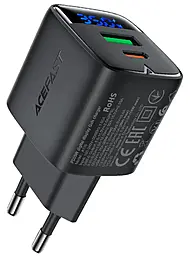 Сетевое зарядное устройство AceFast A116 35w GaN PD USB-C/USB-A fast charger black - фото Сетевое зарядное устройство AceFast A116 35w GaN PD USB-C/USB-A fast charger black