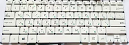 Клавиатура для ноутбука Asus EeeBook X205 без рамки белая