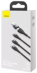 Універсальний кабель Baseus Flash 6-in-1 USB-A/Type-C to Type-C/Lightning/micro USB 100w 5a 1.2м PD сable Black (CA2T3-G1) - мініатюра 5 Універсальний кабель Baseus Flash 6-in-1 USB-A/Type-C to Type-C/Lightning/micro USB 100w 5a 1.2м PD сable Black (CA2T3-G1) - мініатюра 5