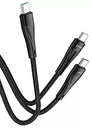 Кабель USB PD Hoco U102 100w 5a 1.5m USB Type-C to Type-C/Type-C cable black - миниатюра 3