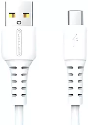 Кабель USB Jellico KDS-32 15W 3.1A 2M USB Type-C Cable White