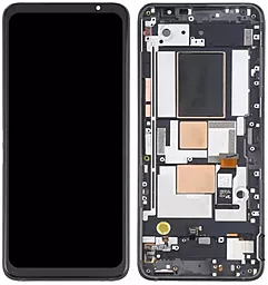 Дисплей Asus ROG Phone 5, ROG Phone 5 Pro, ROG Phone 5 Ultimate (ZS673KS) з тачскріном і рамкою, оригінал, Black
