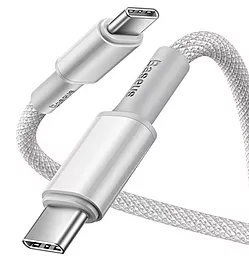Кабель Baseus High Density Braided USB Type-C - Type-C 100w 5a 1м PD cable White (CATGD-02) - миниатюра 2 Кабель Baseus High Density Braided USB Type-C - Type-C 100w 5a 1м PD cable White (CATGD-02) - миниатюра 2