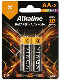 Батарейки Vinga AA LR6 Alkaline Blister 2шт - фото Батарейки Vinga AA LR6 Alkaline Blister 2шт