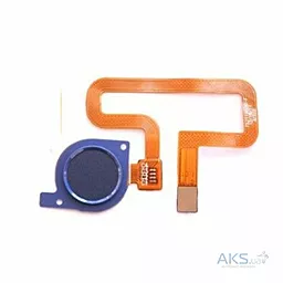 Шлейф Huawei Honor 7C (AUM-L41) / Y7 Prime 2018 / Y7 2018 с сканером отпечатка пальца, Original Blue