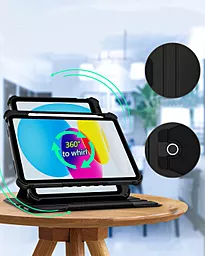 Чехол для планшета BeCover Armor Leather 360° для Apple iPad 10.9" 2022, iPad 10.9" 2024, iPad 11" 2025 Black (708888) - фото Чехол для планшета BeCover Armor Leather 360° для Apple iPad 10.9" 2022, iPad 10.9" 2024, iPad 11" 2025 Black (708888)