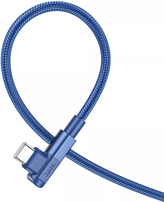 Кабель Hoco U108 100w USB Type-C - Type-C 100w 5a 2м PD cable Blue - фото 3