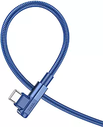 Кабель Hoco U108 100w USB Type-C - Type-C 100w 5a 2м PD cable Blue - мініатюра 3 Кабель Hoco U108 100w USB Type-C - Type-C 100w 5a 2м PD cable Blue - мініатюра 3