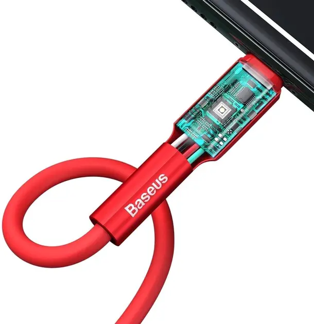 Кабель Baseus Silica USB-A - Lightning 12w 2.4a 1м cable Red (CALGJ-09) - фото 3