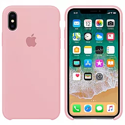Чехол Silicone Case для Apple iPhone X, iPhone XS Pink - фото Чехол Silicone Case для Apple iPhone X, iPhone XS Pink