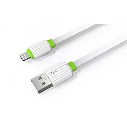 Кабель USB LDNio Lightning flat 2.1A White (LS05) - миниатюра 4