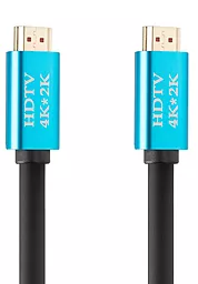 Видеокабель 1TOUCH HDMI M/M Cable v2.0 (UHD/4K) 3m Blue Series Black