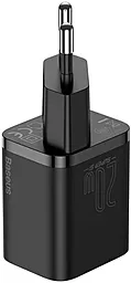 Мережевий зарядний пристрій з швидкою зарядкою Baseus Super Si QC3.0 PD3.0 20W 3A + Type-C/Lightning Cable Black (TZCCSUP-B01) - мініатюра 3