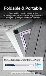 Настільный тримач Vention Portable Cell Phone Stand Holder for Desk Aluminum Alloy Type Gray (KCZH0) - мініатюра 5