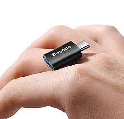 OTG-переходник Baseus Ingenuity Series Mini OTG Adaptor M-F USB Type-C -> USB-A 3.1 Black (ZJJQ000001) - миниатюра 9