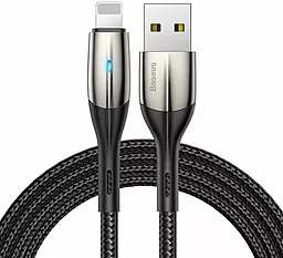 Кабель Baseus Horizontal LED Indicator USB-A - Lightning 12w 2.4a 1м cable Black (CALSP-B01) - фото Кабель Baseus Horizontal LED Indicator USB-A - Lightning 12w 2.4a 1м cable Black (CALSP-B01)