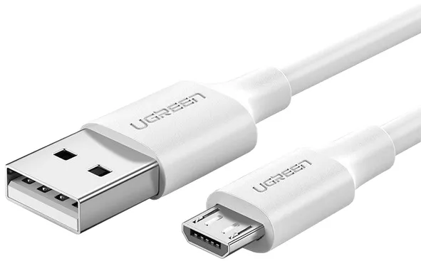 Кабель UGreen US289 Nickel Plating USB-A - micro USB 10w 0.25м cable White (60139) - фото 2