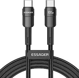 Кабель Essager Star USB Type-C - Type-C 100w 5a 1м PD cable Black (EXCTT1-XC01) - фото Кабель Essager Star USB Type-C - Type-C 100w 5a 1м PD cable Black (EXCTT1-XC01)