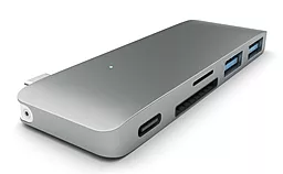 Кардрідер Satechi USB-C/Card Reader/USB 3.0x2 Space Gray (ST-TCUPM)