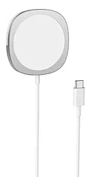 Беспроводное (индукционное) зарядное устройство Hoco CW35 15w wireless charger silver - фото Беспроводное (индукционное) зарядное устройство Hoco CW35 15w wireless charger silver