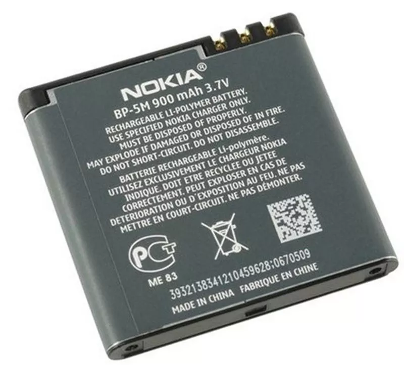 Аккумулятор Nokia BP-5M (900 mAh) 12 мес. гарантии - фото 4
