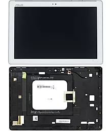 Дисплей для планшету Asus ZenPad 10 Z301ML (відстань від фронтальної камери до краю 6мм, #TV101WXM-NU1) + Touchscreen with frame White, Silver