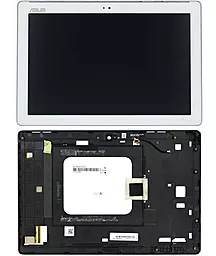 Дисплей для планшету Asus ZenPad 10 Z301ML (відстань від фронтальної камери до краю 6мм, #TV101WXM-NU1) + Touchscreen with frame White, Silver - фото Дисплей для планшету Asus ZenPad 10 Z301ML (відстань від фронтальної камери до краю 6мм, #TV101WXM-NU1) + Touchscreen with frame White, Silver